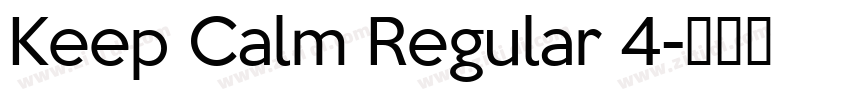 Keep Calm Regular 4字体转换